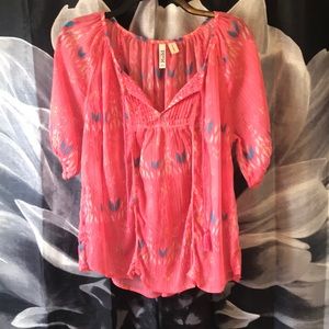 Flowy pink blouse